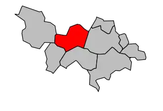 Kanton na mapě arrondissementu Versailles