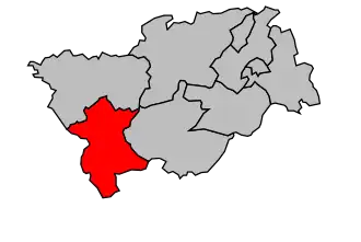 Kanton na mapě arrondissementu Bressuire