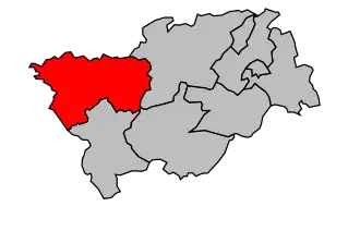 Kanton na mapě arrondissementu Bressuire