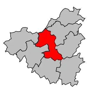 Kanton na mapě arrondissementu Parthenay