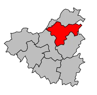 Kanton na mapě arrondissementu Parthenay