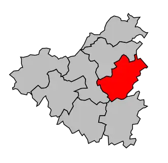 Kanton na mapě arrondissementu Parthenay