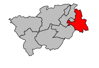 Kanton na mapě arrondissementu Bressuire