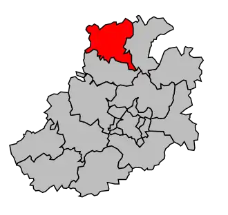 Kanton na mapě arrondissementu Amiens