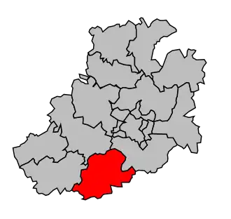 Kanton na mapě arrondissementu Amiens