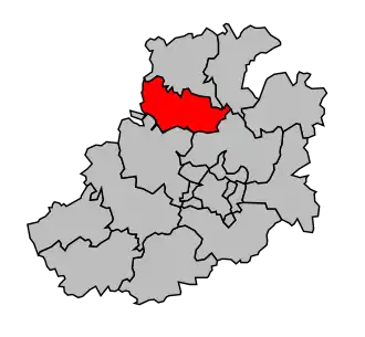 Kanton na mapě arrondissementu Amiens