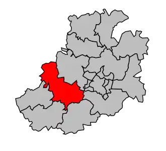 Kanton na mapě arrondissementu Amiens