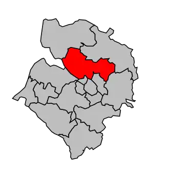 Kanton na mapě arrondissementu Abbeville