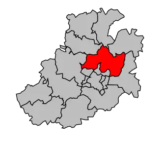 Kanton na mapě arrondissementu Amiens