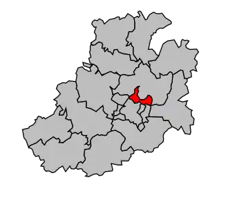 Kanton na mapě arrondissementu Amiens