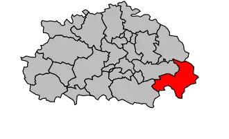 Kanton na mapě arrondissementu Albi