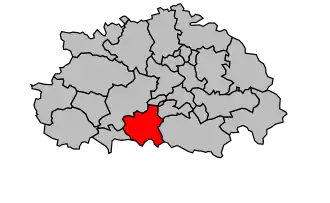 Kanton na mapě arrondissementu Albi