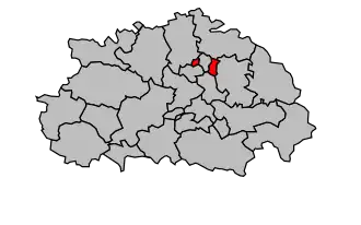 Kanton na mapě arrondissementu Albi