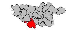 Kanton na mapě arrondissementu Castres