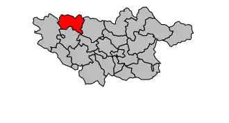 Kanton na mapě arrondissementu Castres