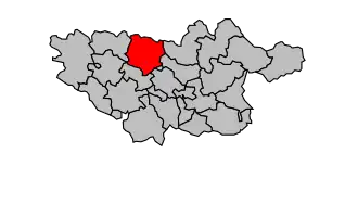 Kanton na mapě arrondissementu Castres