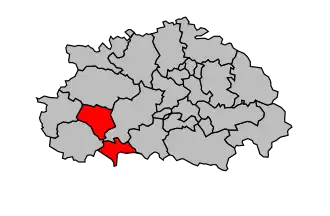 Kanton na mapě arrondissementu Albi