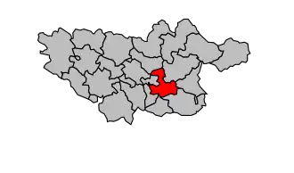 Kanton na mapě arrondissementu Castres