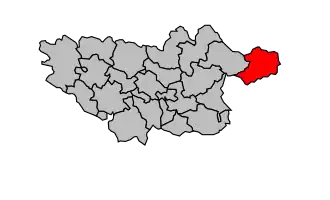 Kanton na mapě arrondissementu Castres