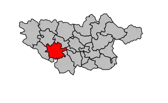 Kanton na mapě arrondissementu Castres