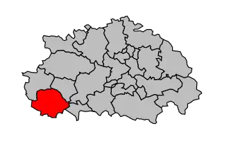 Kanton na mapě arrondissementu Albi