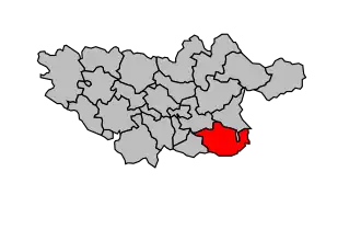 Kanton na mapě arrondissementu Castres