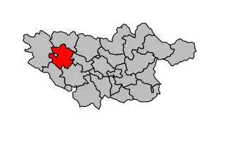 Kanton na mapě arrondissementu Castres