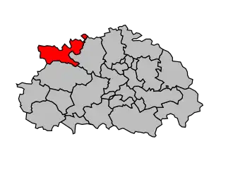 Kanton na mapě arrondissementu Albi