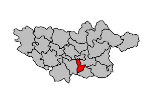 Kanton na mapě arrondissementu Castres