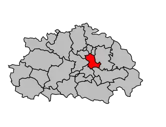 Kanton na mapě arrondissementu Albi