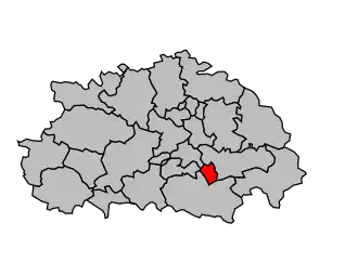 Kanton na mapě arrondissementu Albi