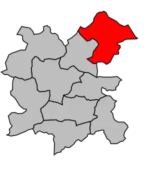 Kanton na mapě arrondissementu Brignoles