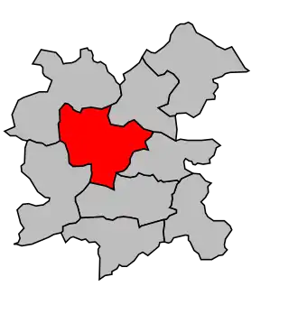 Kanton na mapě arrondissementu Brignoles