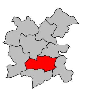 Kanton na mapě arrondissementu Brignoles