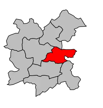 Kanton na mapě arrondissementu Brignoles