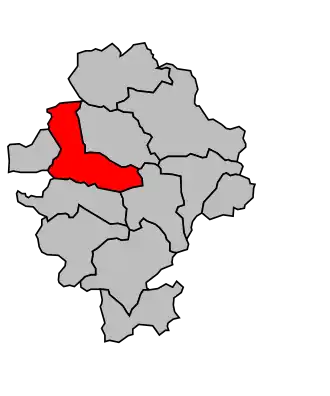 Kanton na mapě arrondissementu Draguignan