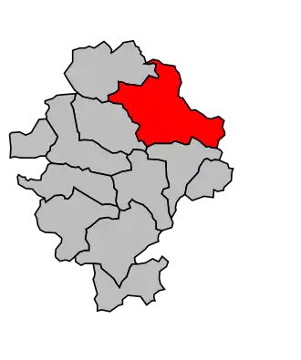 Kanton na mapě arrondissementu Draguignan