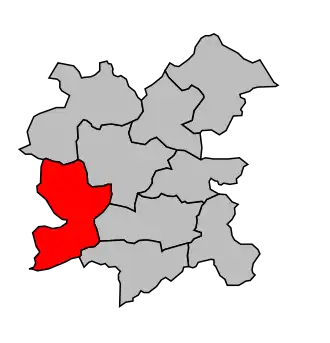 Kanton na mapě arrondissementu Brignoles