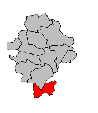 Kanton na mapě arrondissementu Draguignan