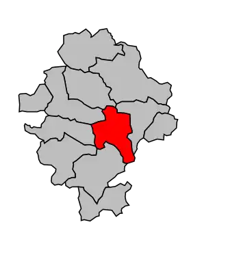 Kanton na mapě arrondissementu Draguignan