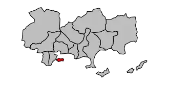 Kanton na mapě arrondissementu Toulon