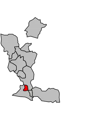 Kanton na mapě arrondissementu Avignon