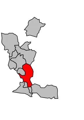 Kanton na mapě arrondissementu Avignon