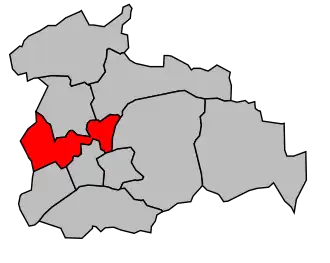 Kanton na mapě arrondissementu Carpentras