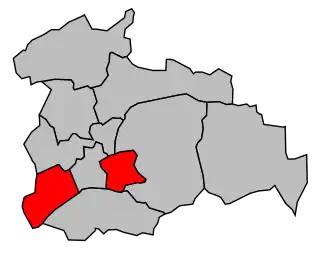 Kanton na mapě arrondissementu Carpentras