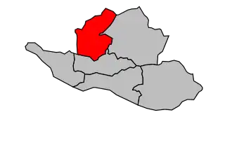 Kanton na mapě arrondissementu Apt