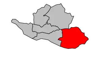 Kanton na mapě arrondissementu Apt