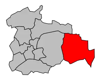 Kanton na mapě arrondissementu Carpentras