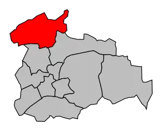 Kanton na mapě arrondissementu Carpentras