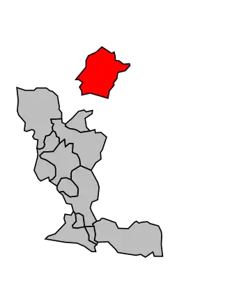 Kanton na mapě arrondissementu Avignon